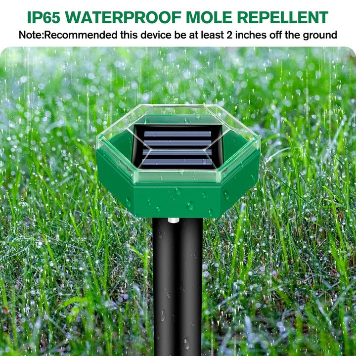 [Hometech] Solar Powered Ultrasonic Mole Deterrent Device, Set of 4