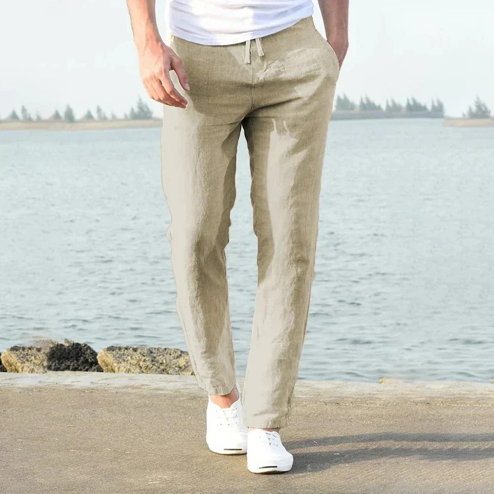 [Hometech] Men’s Linen Casual Pants for Spring and Summer