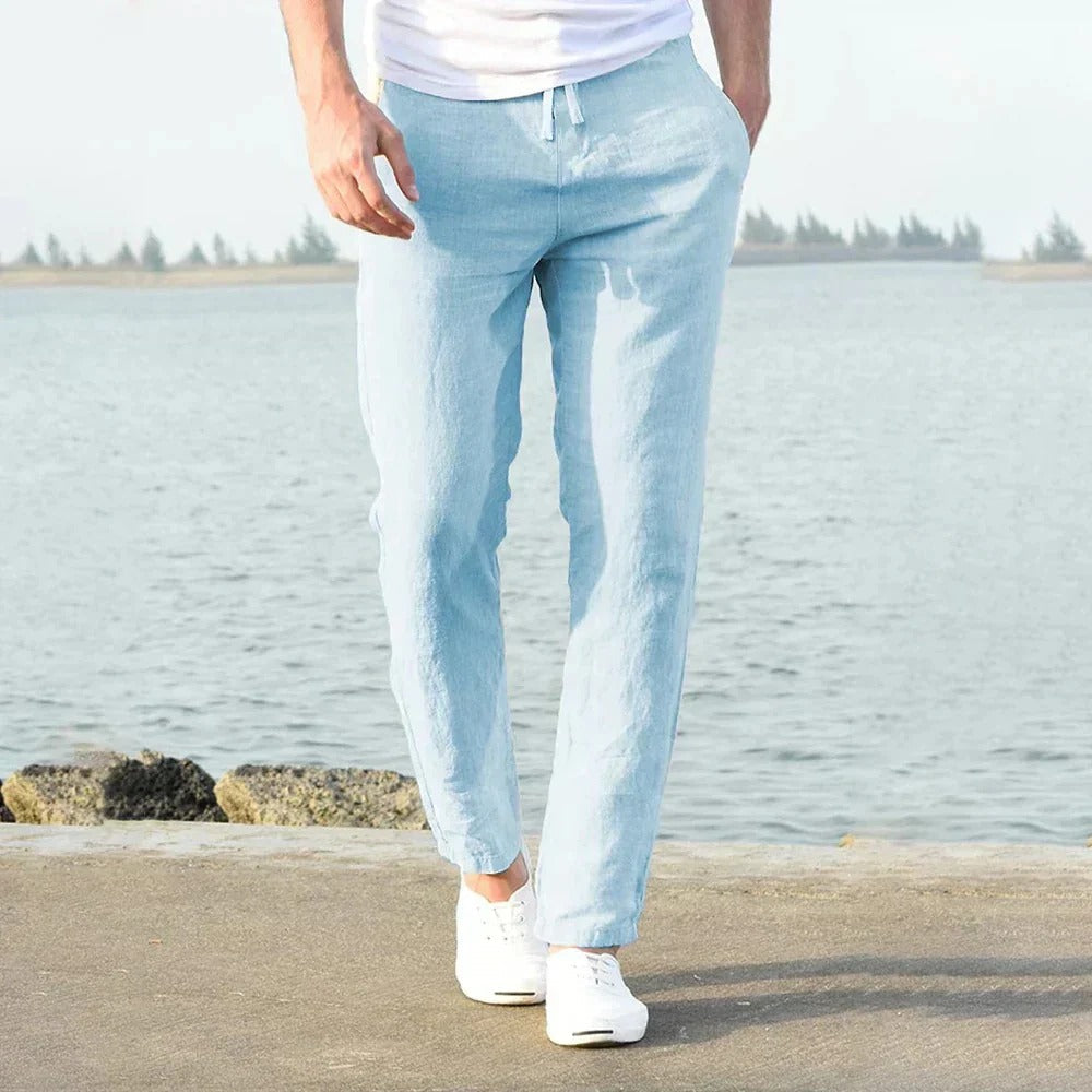 [Hometech] Men’s Linen Casual Pants for Spring and Summer