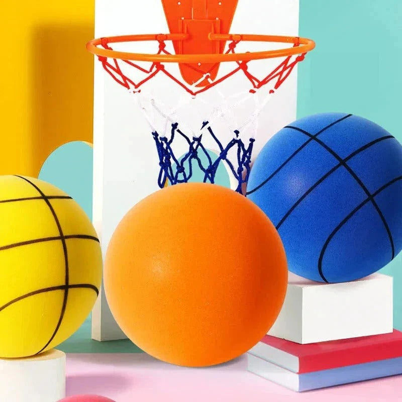 [Hometech] Foam Basketball Non-Inflatable PU Foam Design, Indoor Dribbling Practice