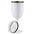 [Hometech] Insulated Stemmed Stainless Steel Wine Goblet with Lid