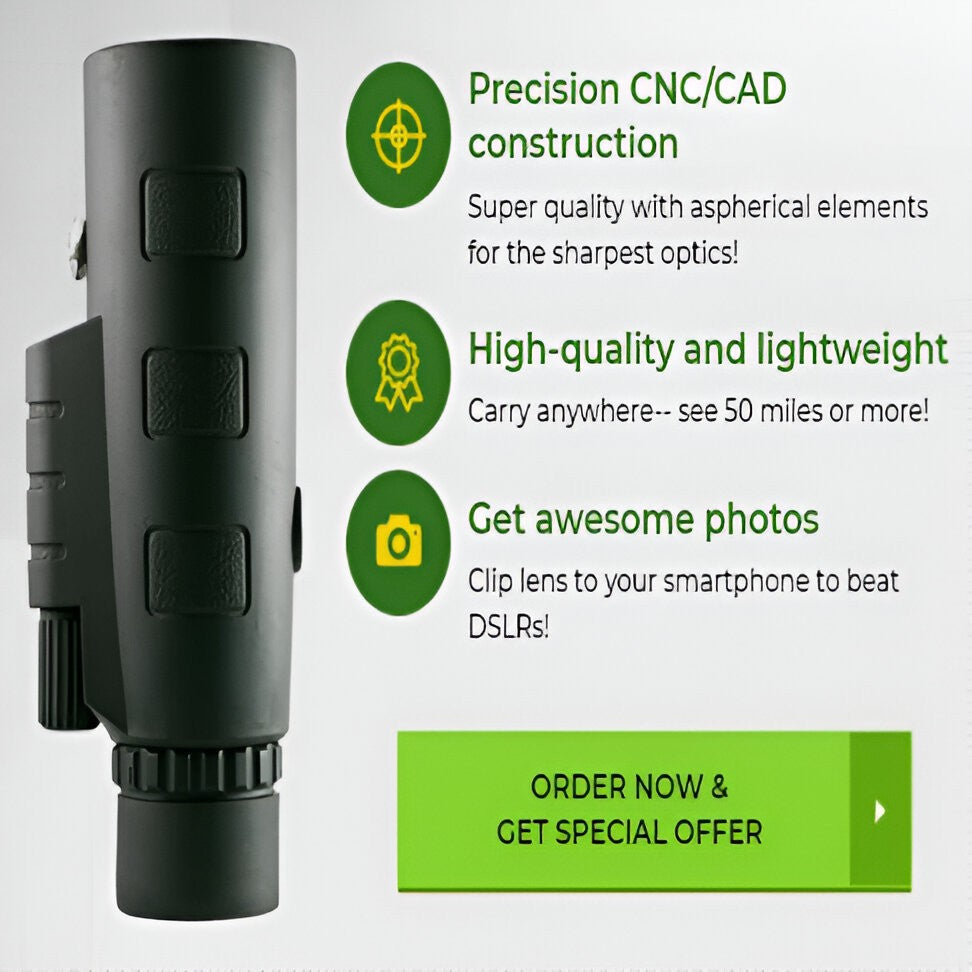 [Hometech] Monocular Telescope with Tripod and Phone Holder
