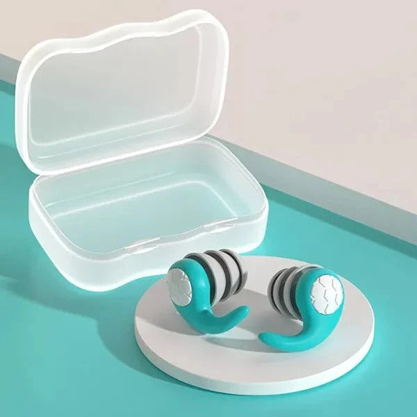 [Hometech] Reusable Silicone Earplugs with Storage Case