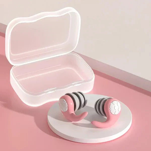 [Hometech] Reusable Silicone Earplugs with Storage Case