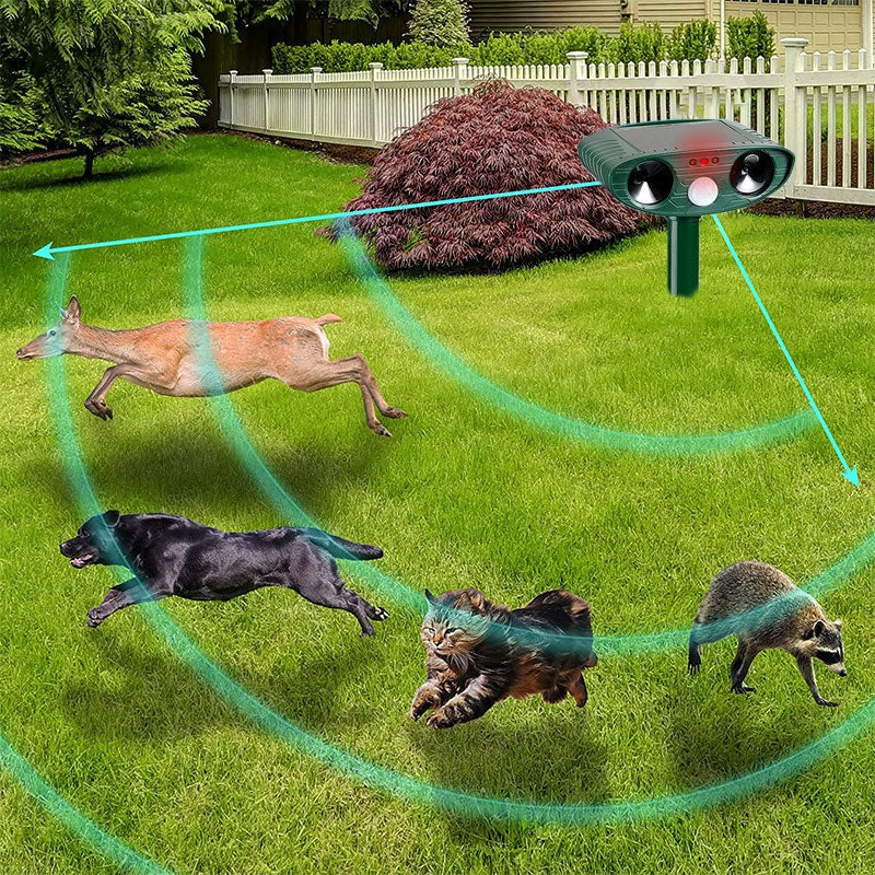 [Hometech] Solar Outdoor Ultrasonic Armadillo Deterrent Device, Motion Activated