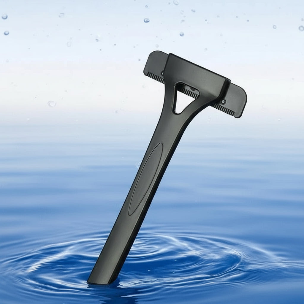 [Hometech] Dual Blade Back Shaver for Men, Manual Groomer with Folding Handle