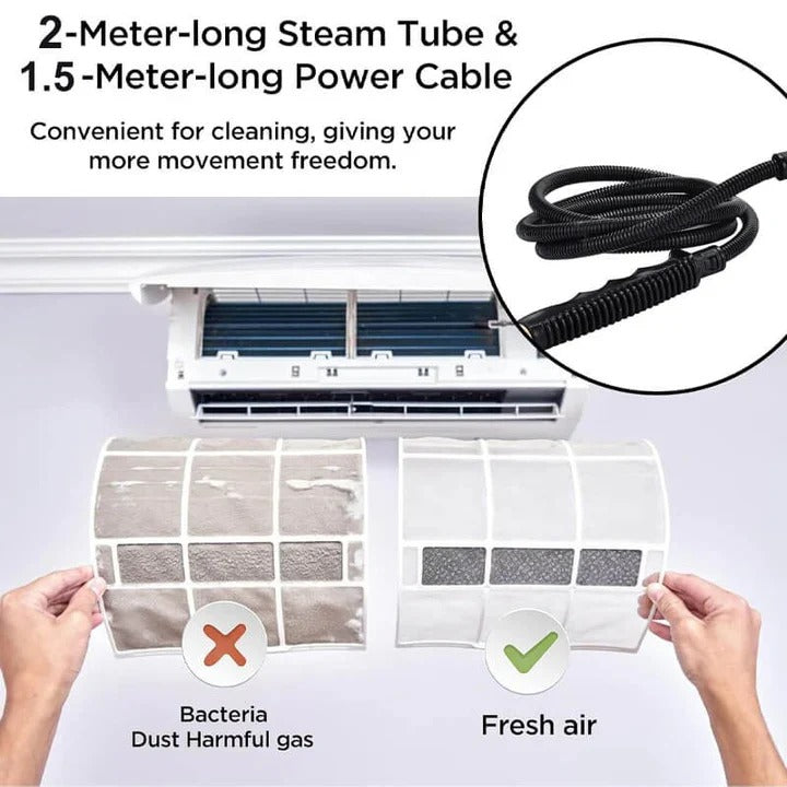 [Hometech] Steam Cleaning Device with Nozzles and Heat Resistant Gloves