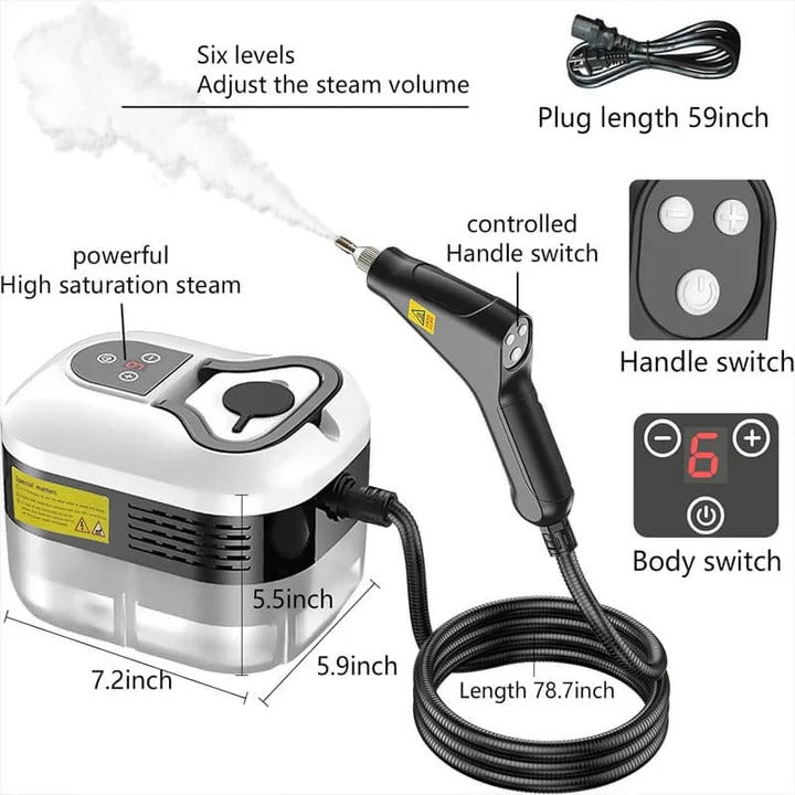 [Hometech] Steam Cleaning Device with Nozzles and Heat Resistant Gloves