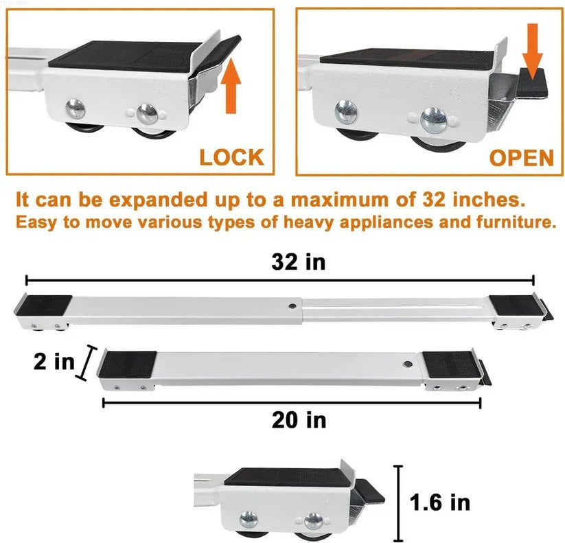 [Hometech] Adjustable Appliance Roller Platform with Wheeled Base