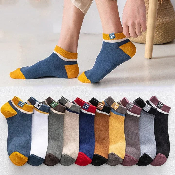 [Hometech] Men’s Polyester Ankle Socks, 20 Pair Assorted Pack