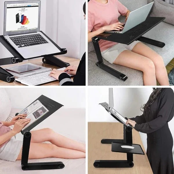 [Hometech] Adjustable Folding Aluminum Laptop Stand with Detachable Mouse Plate