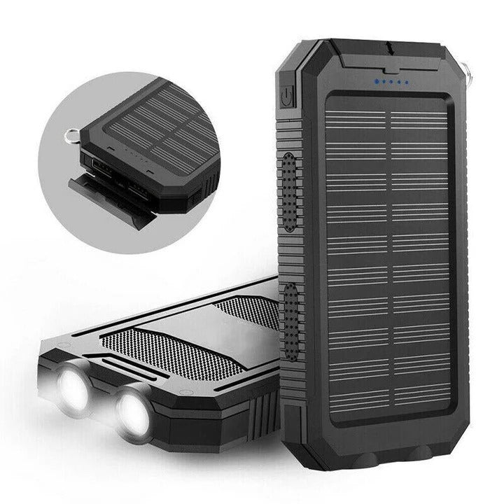 [Hometech] Portable Solar Power Bank With Dual USB Outputs
