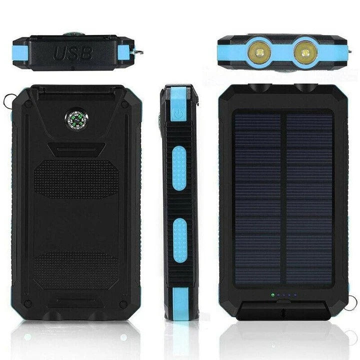 [Hometech] Portable Solar Power Bank With Dual USB Outputs