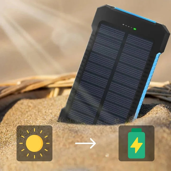 [Hometech] Portable Solar Power Bank With Dual USB Outputs