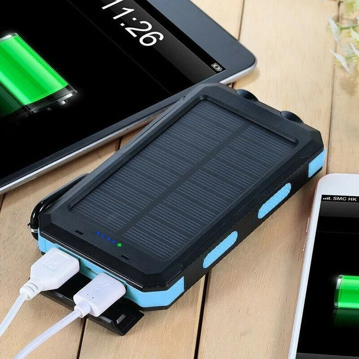[Hometech] Portable Solar Power Bank With Dual USB Outputs