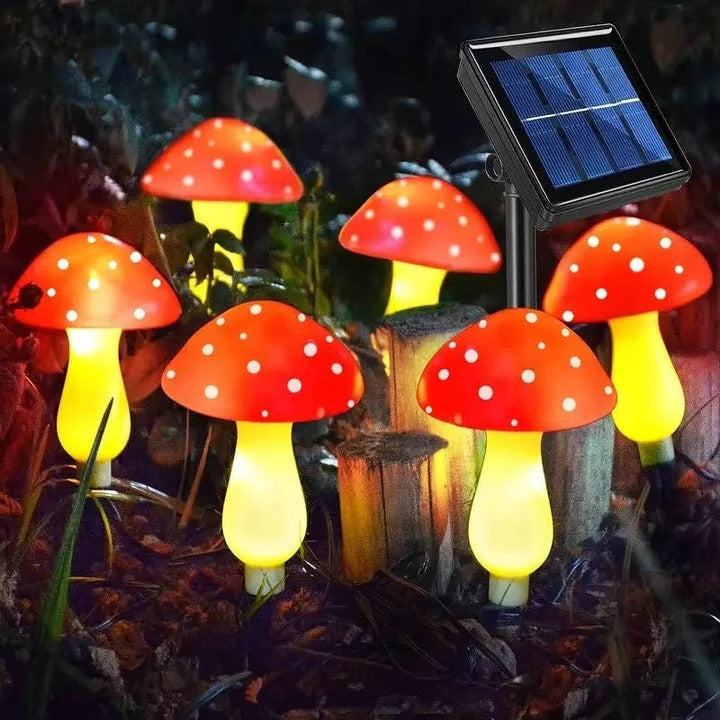 [Hometech] Solar Powered LED Mushroom Garden Lights with Ground Stakes