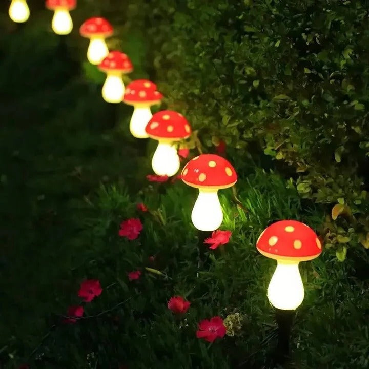[Hometech] Solar Powered LED Mushroom Garden Lights with Ground Stakes