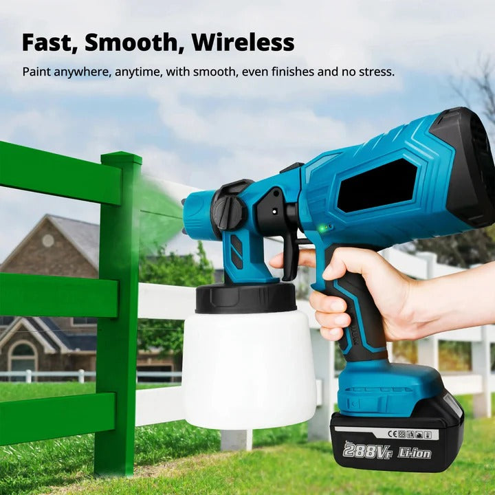 [Hometech] Cordless Handheld Paint Sprayer With Adjustable Spray Settings