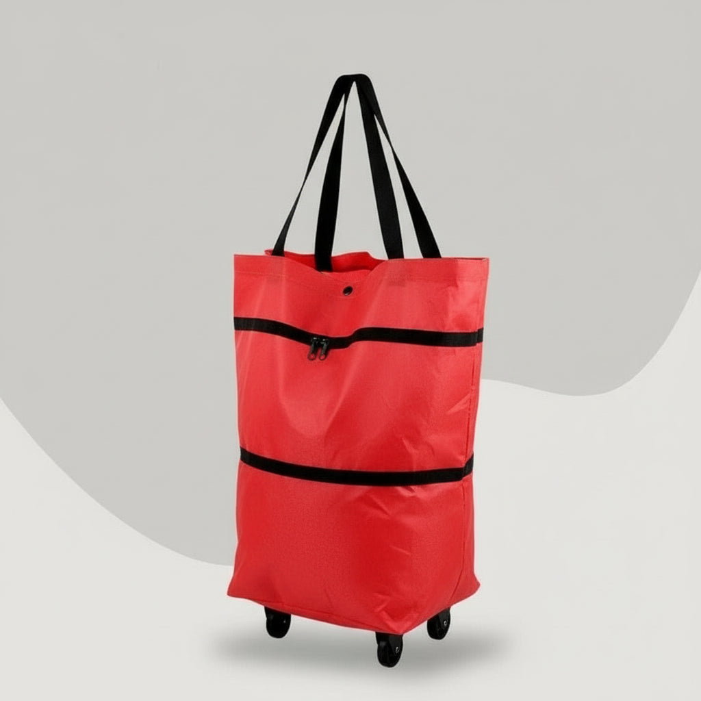 [Hometech] Foldable Rolling Shopping Bag and Utility Tote with Wheels