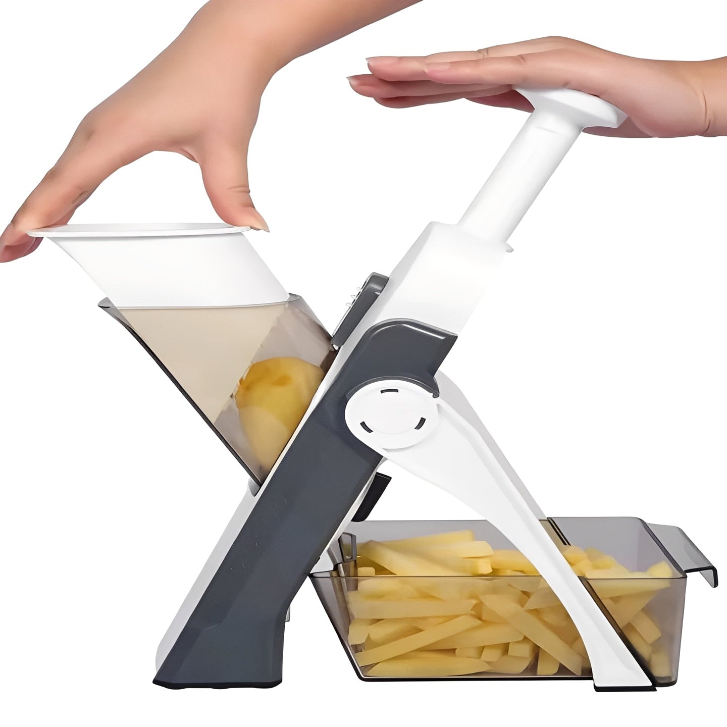 [Hometech] Vegetable Slicer with 5 Interchangeable Blades and Tray