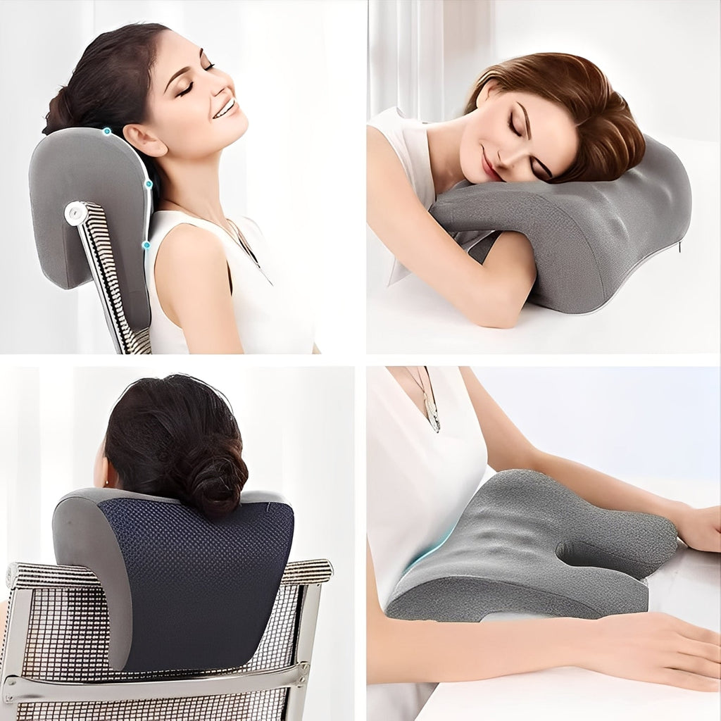 [Hometech] Adjustable Headrest Pillow for Office Chairs with Removable Cover