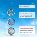 [Hometech] Visual Bird Deterrent Device with Reflective Hanging Design, Set of 3
