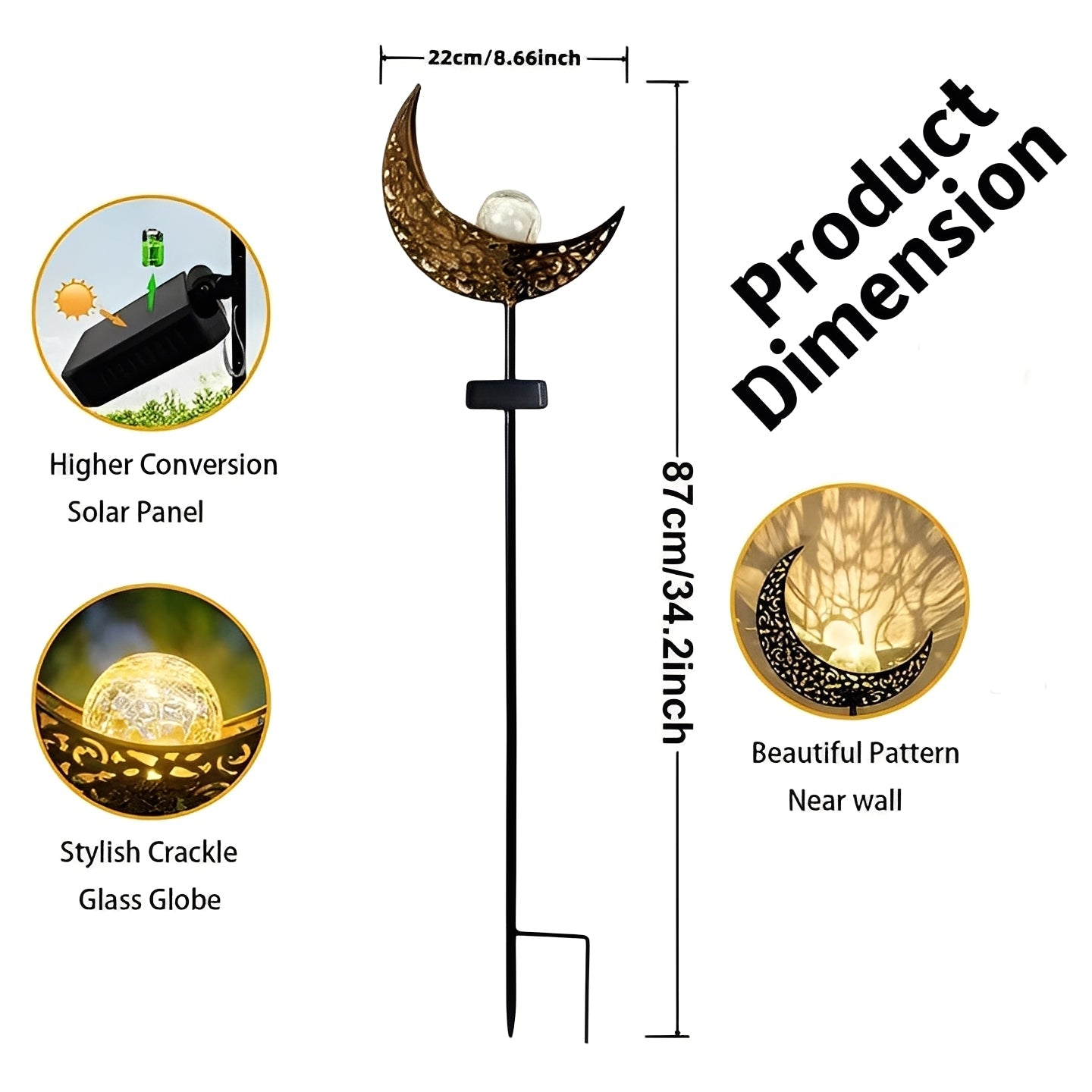 [Hometech] LED Solar Garden Decor Lights, Pathway and Yard Illumination