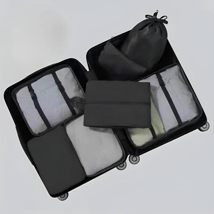 [Hometech] Travel Packing Cube Set, 7 Pieces with Mesh Panels and Bags