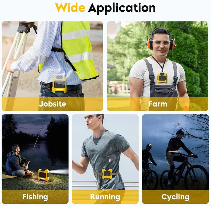 [Hometech] Rechargeable Mini Fan with Handheld Design and LED Light