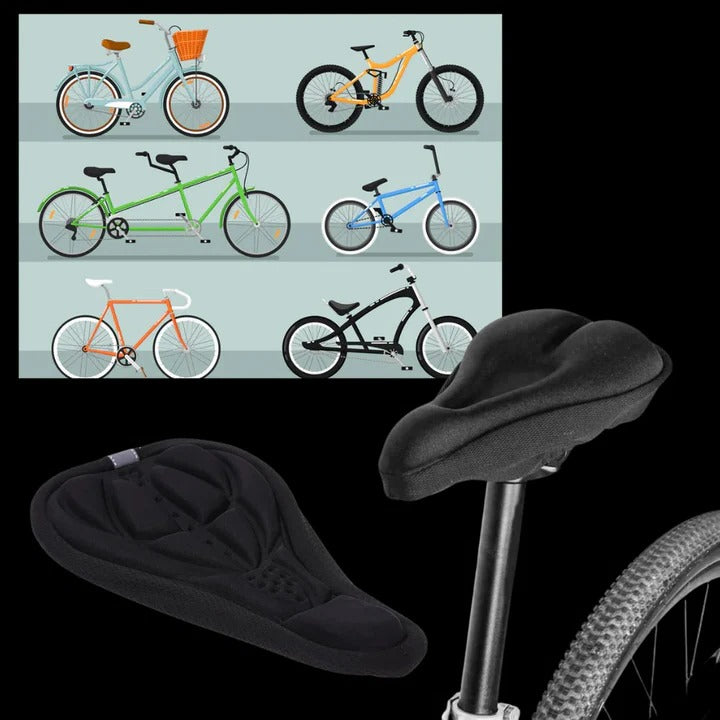 [Hometech] Bike Saddle Cover with Gel Layer and Adjustable Drawstring Fit