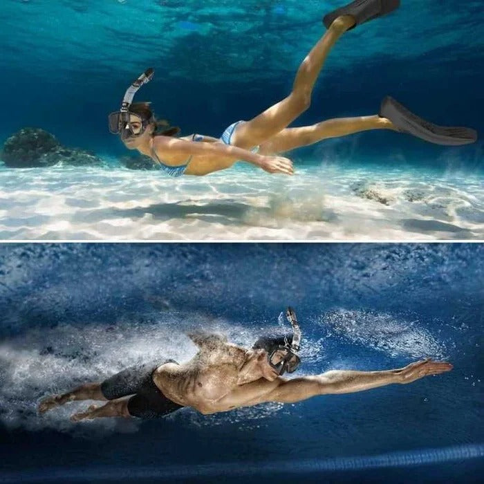 [Hometech] Snorkeling Mask with Dry Top Tube and Adjustable Strap Design