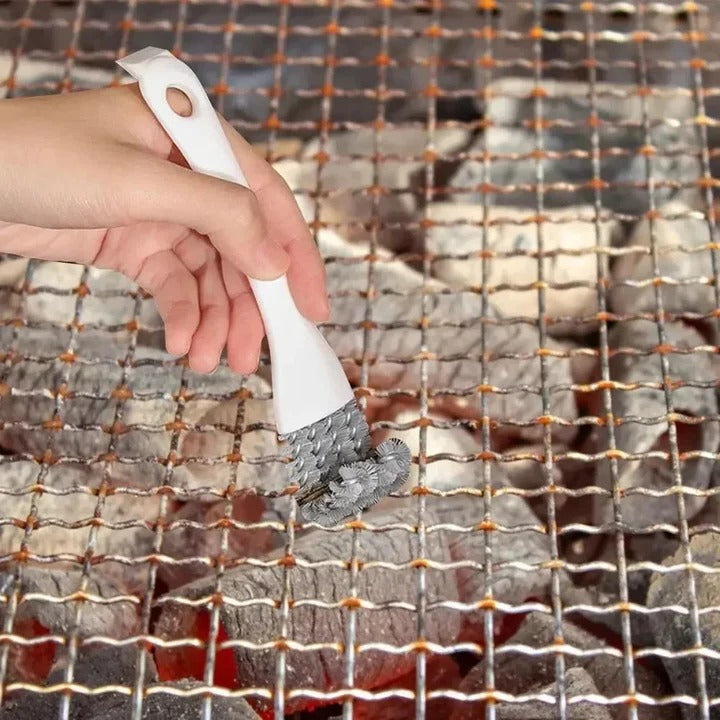 [Hometech] Barbecue Grill Brush with V-Shape Head and Scraper