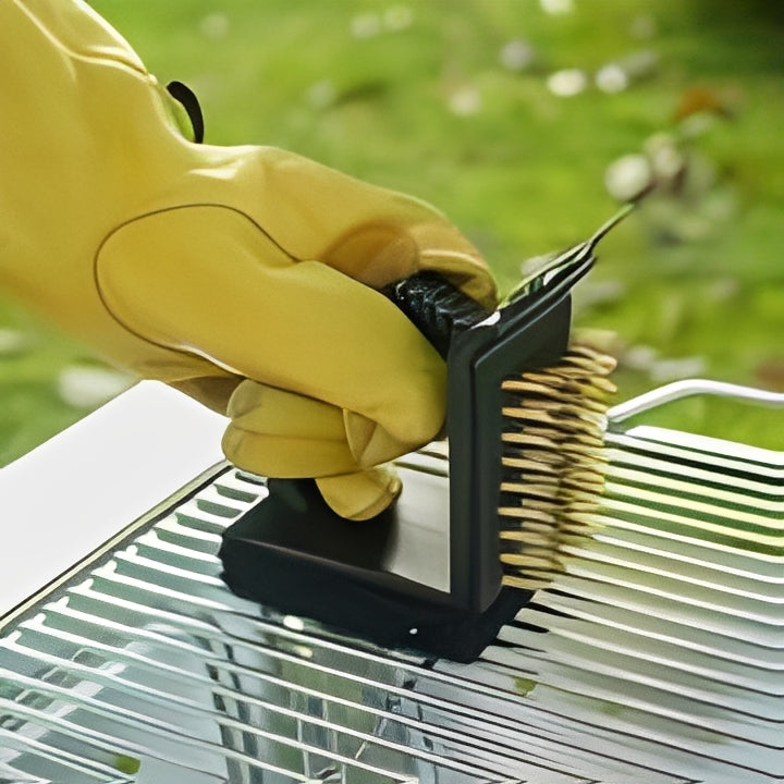 [Hometech] BBQ Grill Cleaning Brush 3 in 1 with Sponge Pad and Scraper