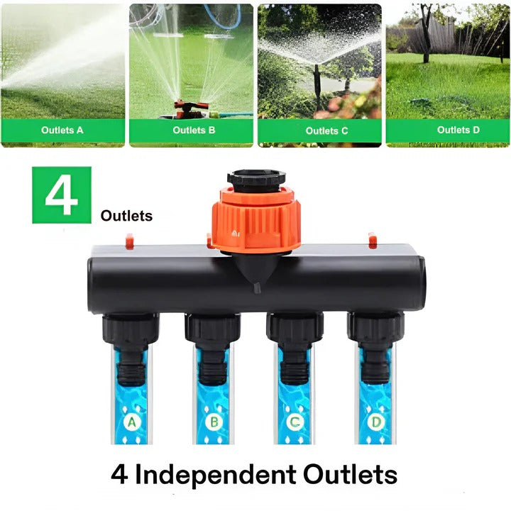 [Hometech] Water Hose Splitter for Garden with Four Ports