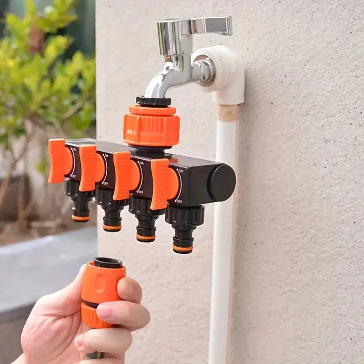 [Hometech] Water Hose Splitter for Garden with Four Ports