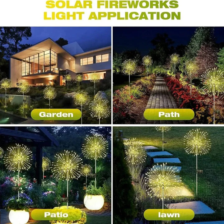 [Hometech] Firework Style Solar Garden Lights with Bendable Wire LED Strands