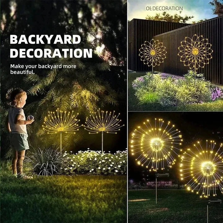 [Hometech] Firework Style Solar Garden Lights with Bendable Wire LED Strands