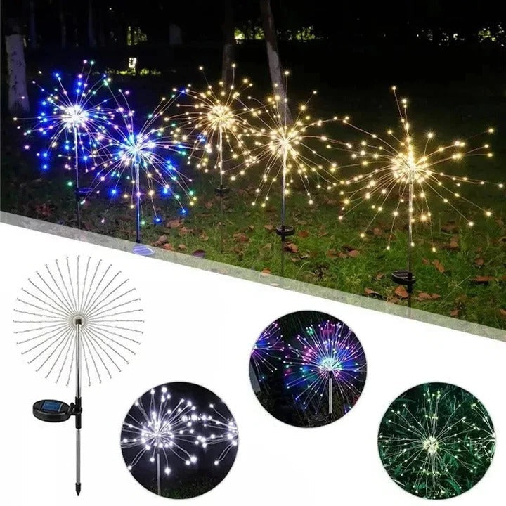 [Hometech] Firework Style Solar Garden Lights with Bendable Wire LED Strands