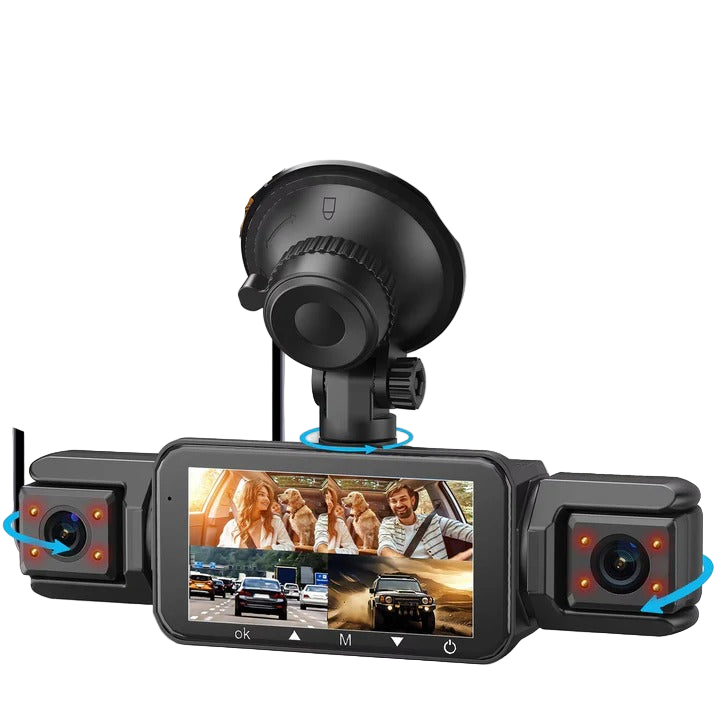 [Hometech] Front and Rear Dash Cam with Four Cameras and WiFi Connectivity