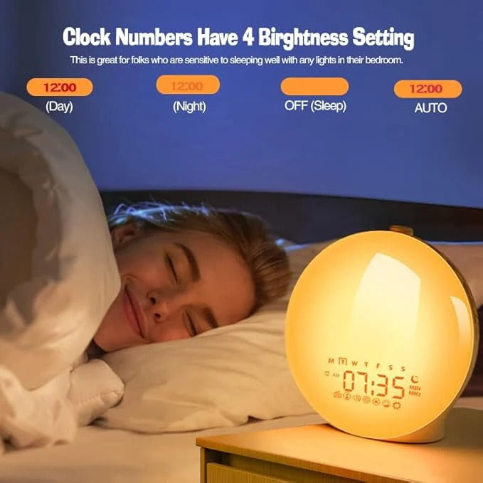 [Hometech] Alarm Clock with Adjustable Light and Sound Options