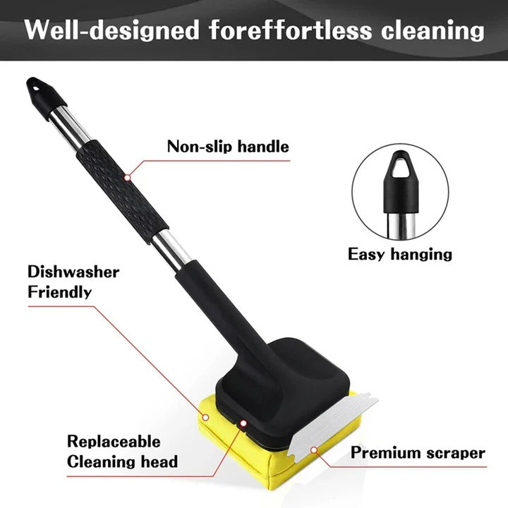 [Hometech] Barbecue Grill Brush with Steam Cleaning Feature and Scraper Tool