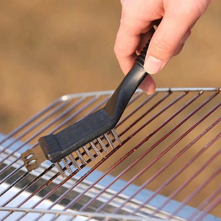 [Hometech] Grill Cleaning Brush with Stainless Steel Wire Bristles and Scraper