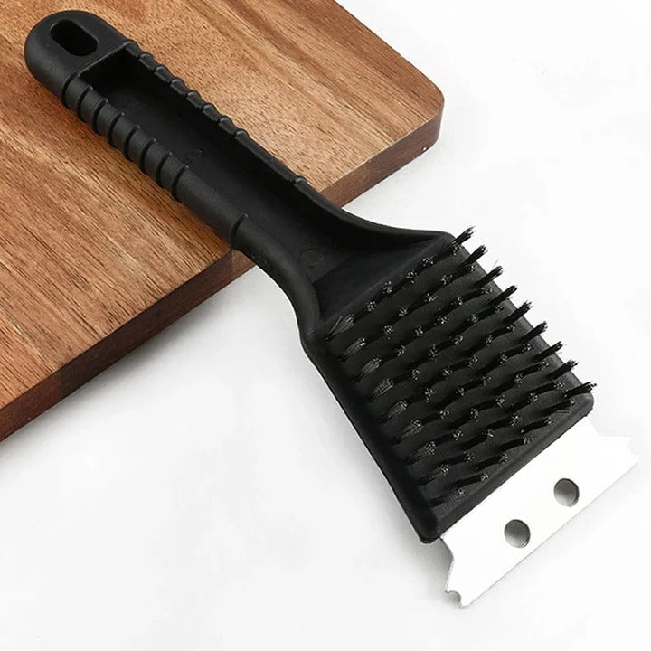 [Hometech] Grill Cleaning Brush with Stainless Steel Wire Bristles and Scraper