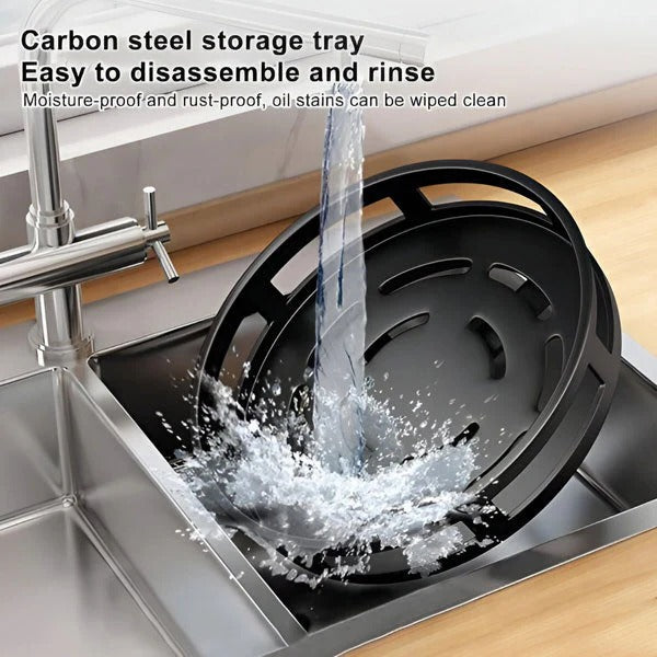 [Hometech] Swivel Metal Organizer with 3 Tiers for Storage