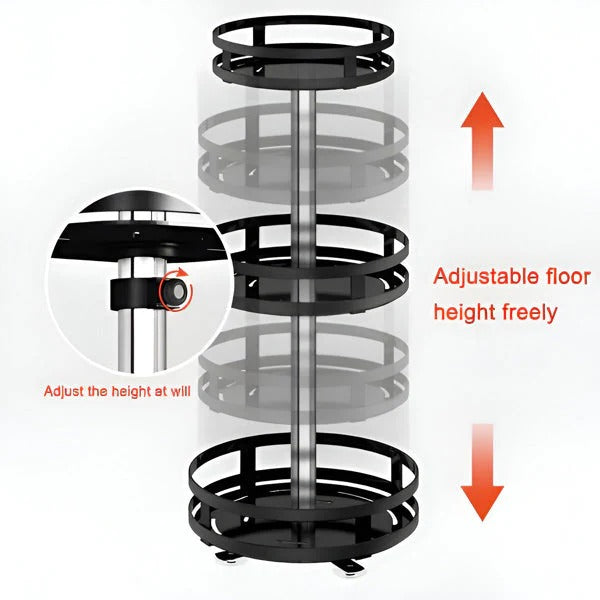 [Hometech] Swivel Metal Organizer with 3 Tiers for Storage