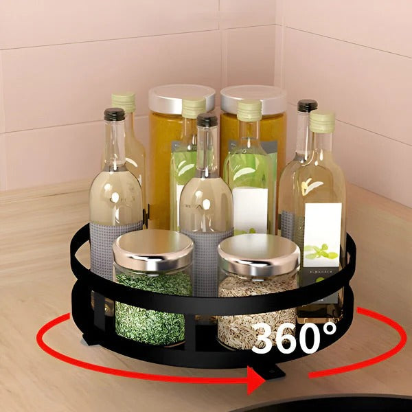 [Hometech] Swivel Metal Organizer with 3 Tiers for Storage