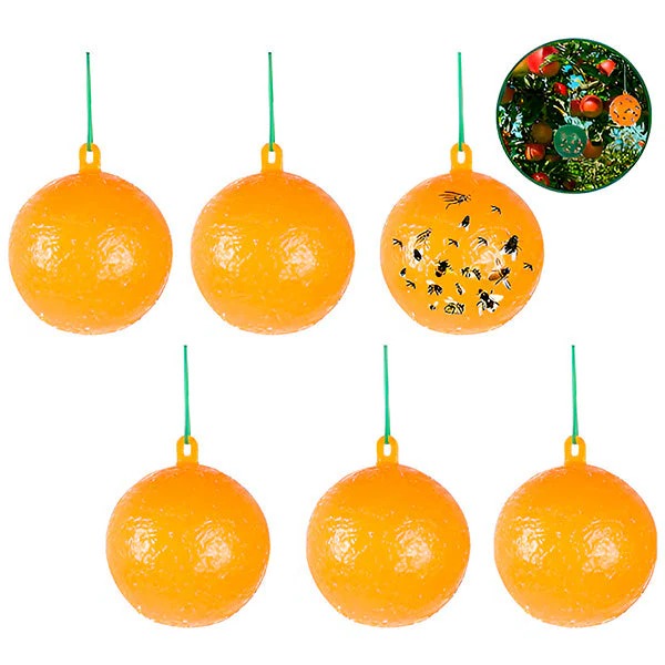 [Hometech] Hanging Fly Trap with Adhesive Sticky Layer, Set of 6