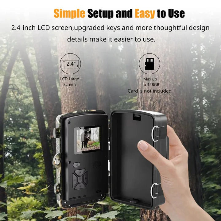 [Hometech] 1080P Trail Camera with Motion Sensor and Night Vision LEDs