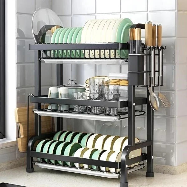 [Hometech] 3 Tier Kitchen Dish Drying Rack with Adjustable Shelves