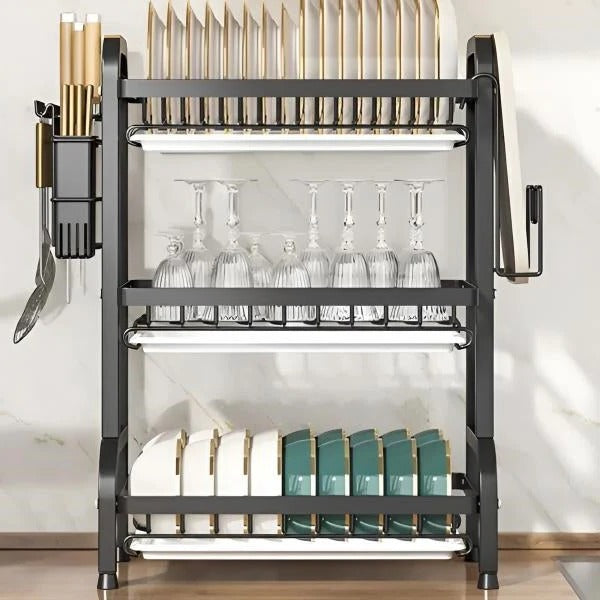 [Hometech] 3 Tier Kitchen Dish Drying Rack with Adjustable Shelves